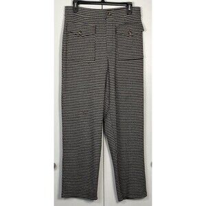 American Eagle Pull On Houndstooth Black/Maroon  Trouser Size Large